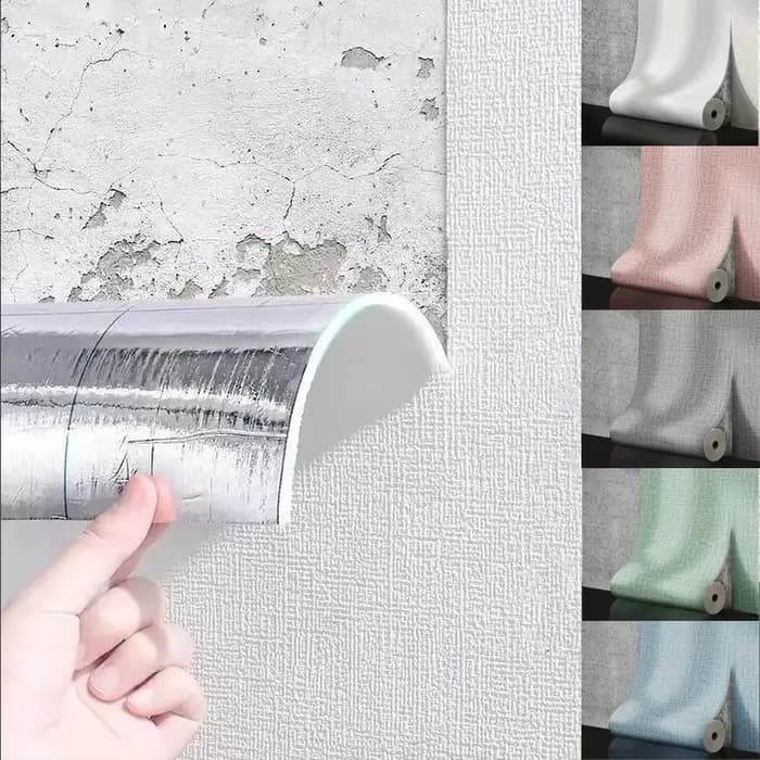 Panneau mural en mousse auto-adhésif 50cm, Texture de lin 3D, étanche, insonorisé, amovible, pour salon, chambre à coucher, décoration de la maison
