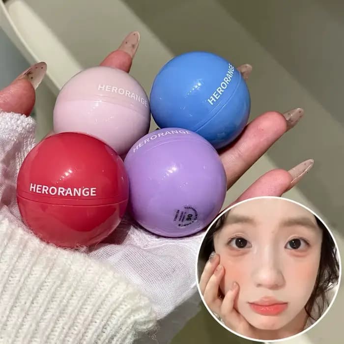 Boules de fard à joues rouge à haute teneur en pigments
