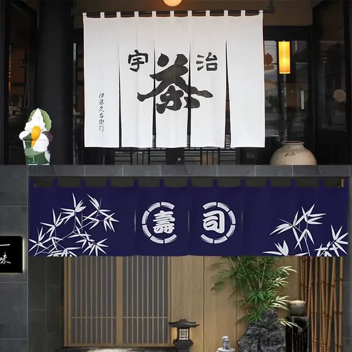 Rideau horizontal japonais Sushi Restaurant porte tête taverne rideau court gril Barbecue boutique rideau Noren