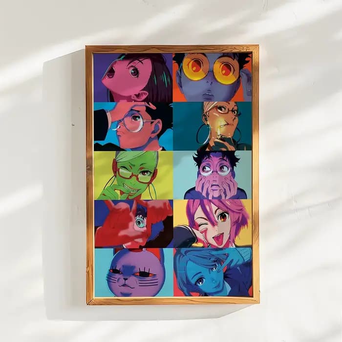 Affiche murale imprimée de personnages de dessin animé Dandadan, Collage esthétique néon, peinture sur toile, décoration de maison, affiche d'art pour Fans, cadeaux sans cadre