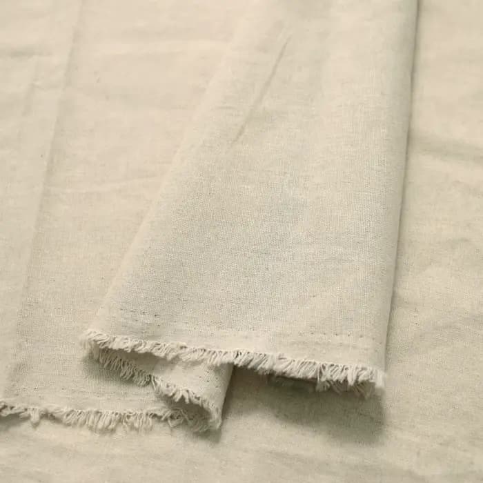 Tissu en coton et lin naturel 50 cm x 140 cm pour la couture, la broderie et les projets de peinture DIY