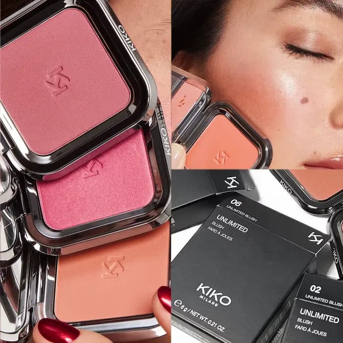 KIKO Unlimited Blush, poudre rouge longue tenue