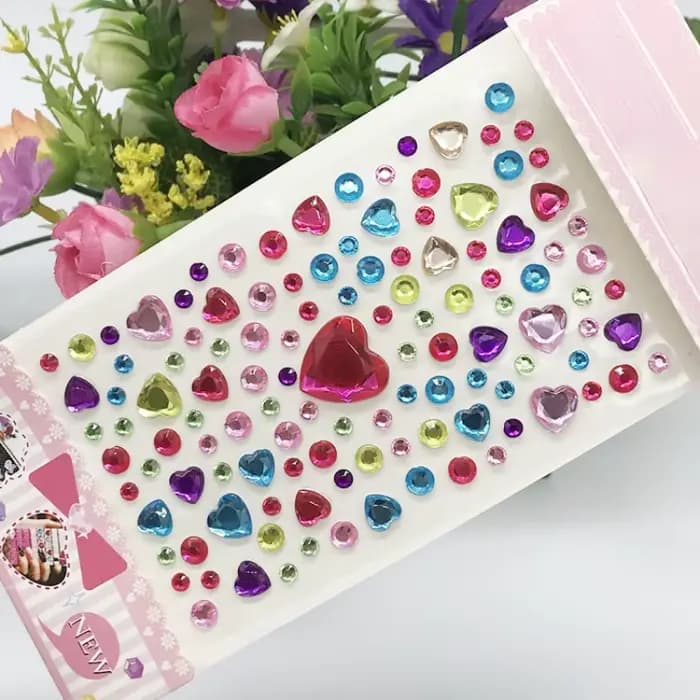 Nouveaux autocollants sur le visage strass maquillage brillant