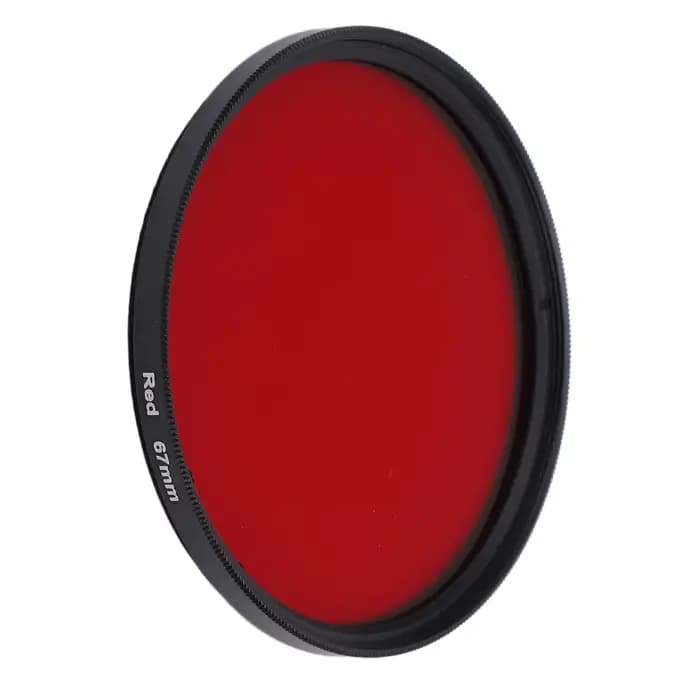 Filtre rouge cadre en alliage d'aluminium verre optique fileté filtre d'objectif d'appareil photo 67mm 62mm 58mm 55mm 52mm pour la photographie d'appareil photo reflex numérique