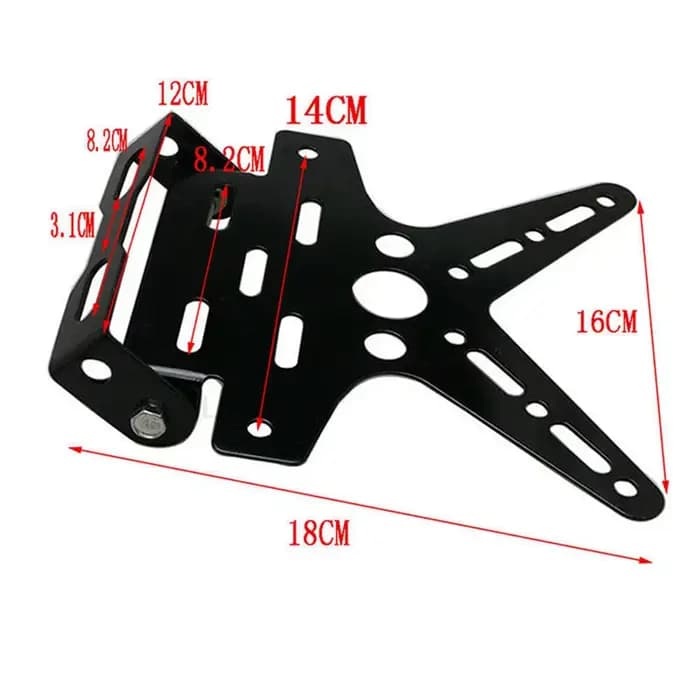 Couvercle de plaque d'immatriculation universel en aluminium réglable, support de plaque de planificateur de moto, support rapide, pièces de vélo de route