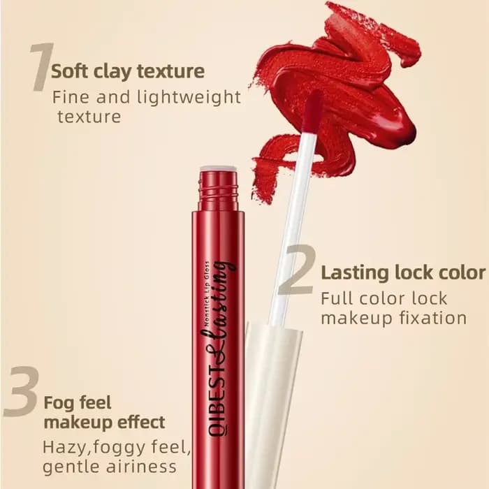 QIBEST 24 couleurs mat liquide rouge à lèvres imperméable longue durée velours