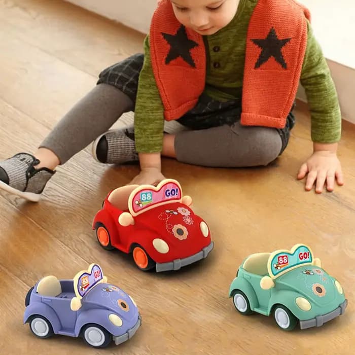 Mini forêt famille violet Q retirer voiture Convertible dessin animé meubles miniatures maison de poupée modèle ensemble jouet pour enfants cadeaux pour filles