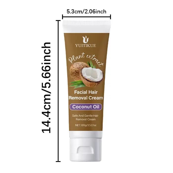 Le baume épilation à l'huile de coco 100g est doux et non irritant, adapté aux aisselles, aux lèvres, aux bras, aux jambes et aux zones intimes, avec
