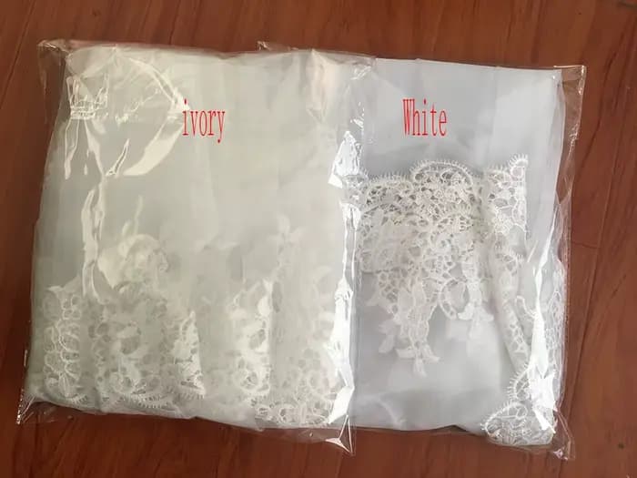 Voile de mariée élégant en dentelle à deux couches avec peigne, accessoires de mariage pour femmes, blanc ivoire, 2024
