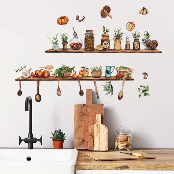 Stickers muraux décoratifs pour salle à manger, appareils de cuisine créatifs, embellissement de fond, amélioration de l'habitat