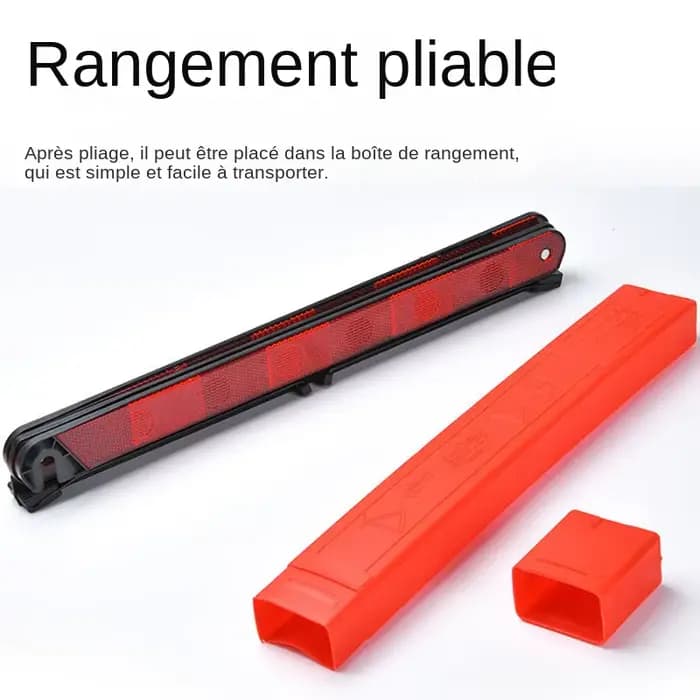 Triangle d'iode pour installation d'urgence de voiture, coulée rouge, danger pour la sécurité routière, trépied de voiture portable, réflecteur de panneau d'arrêt pliable