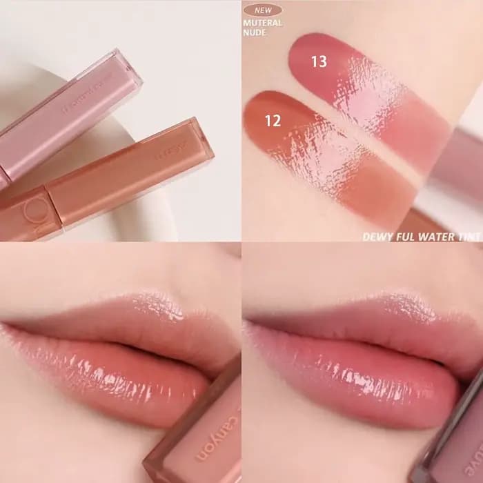 rom&nd DEWYFUL WATER TINT, hydratant léger, fini brillant, gloss à lèvres, maquillage de luxe, cosmétique coréen, K-Beauty, maquillage coréen