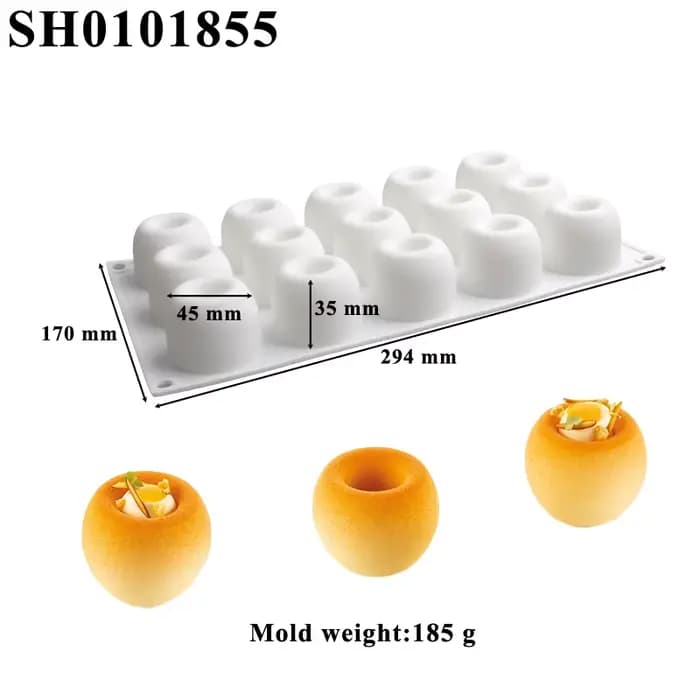 Moule à gâteau en Silicone de forme cylindrique, outils de décoration de desserts de qualité alimentaire, conception Concave supérieure, ustensiles de cuisine, moule à chocolat