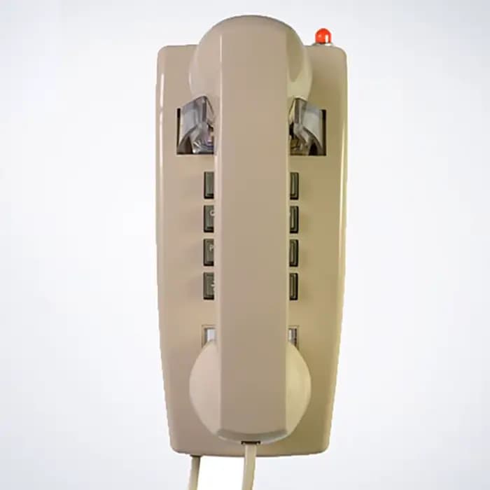 Téléphone fixe filaire mural, avec sonnerie forte et contrôle du volume du combiné, indicateur de l'appelant, flash teleEco