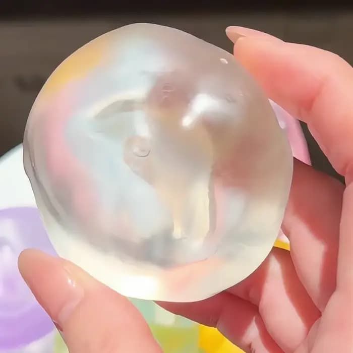 Balle à presser en gelée transparente Vaseline, colorée, à étirement lent, anti-stress, jouet sensoriel, cadeau de loisirs