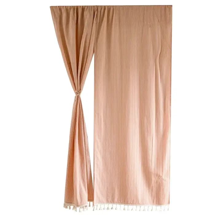 Rideau de porte en coton et lin de Style japonais, rideau de séparation rayé Jacquard pour cuisine, salon, chambre à coucher, rideau décoratif