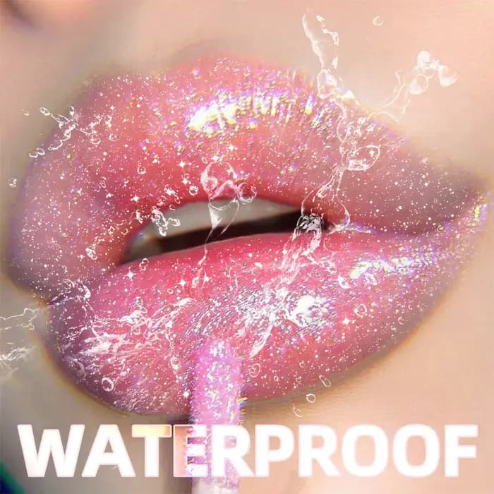 Rouge à lèvres liquide imperméable à paillettes 18 couleurs
