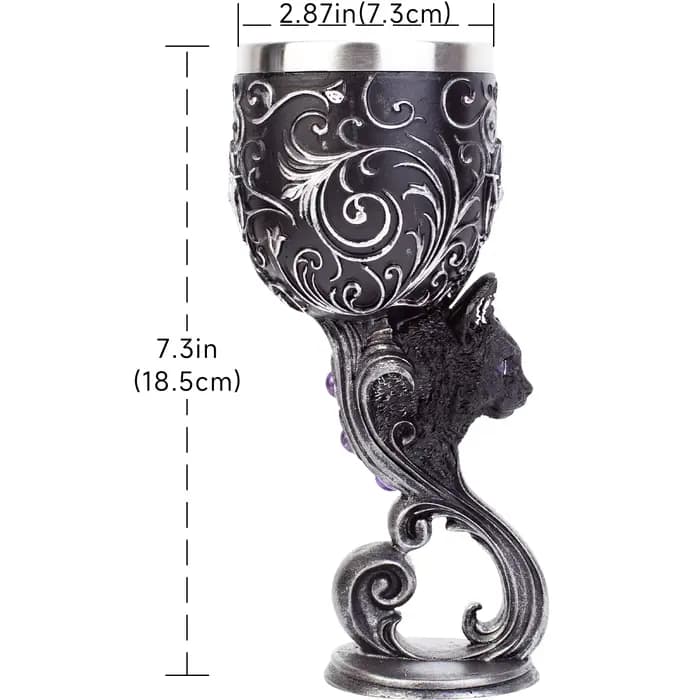 200ml chats noirs gobelets amour Couple coeur calice Dragon médiéval gobelet acier inoxydable tasse à vin saint Graal rétro Animal cheval