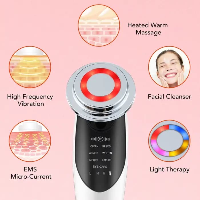 Mésothérapie faciale électroporation RF radiofréquence LED Photon Lifting du visage serrer l'élimination des rides soins de la peau masseur de visage