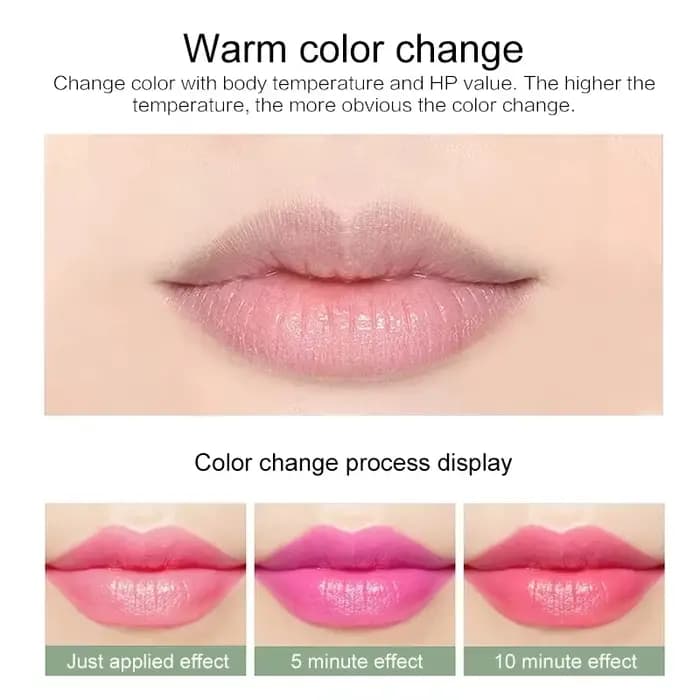 12 pièce/ensemble 3.5g couleur changeante teinté baume à lèvres rouge