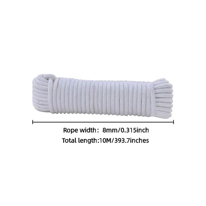 Corde domestique de 8 mm de large et de 10 m de long, solide à noyau unique, adaptée au camping et à la randonnée en plein air