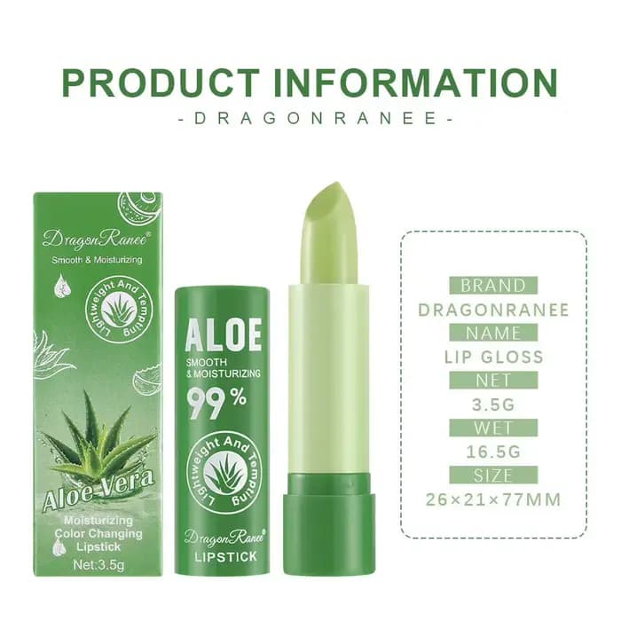 1/12 pièces Aloe rouge à lèvres couleur changeante baume