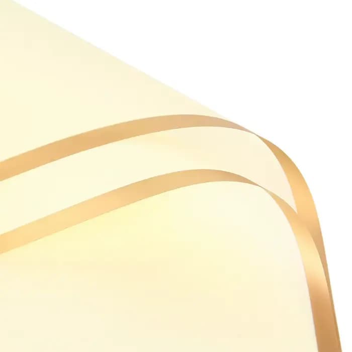 10 feuilles de papier d'emballage de fleurs avec bords dorés, emballage de Bouquet imperméable, idéal pour les mariages, les anniversaires, cadeaux de bricolage