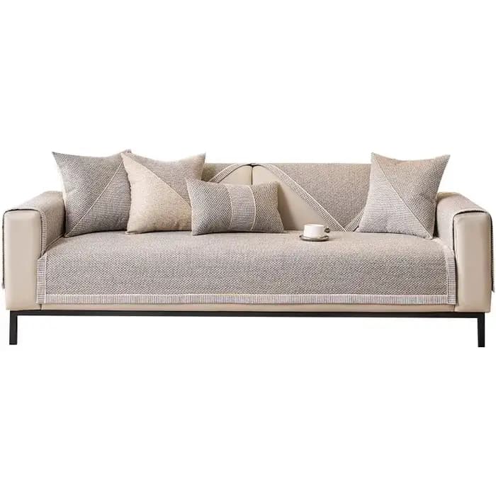 Juste de coussin de canapé en lin pour toutes les saisons, housse de canapé universelle non ald, housse de dossier, serviette de gril tissée, coton, nouveau, 2024