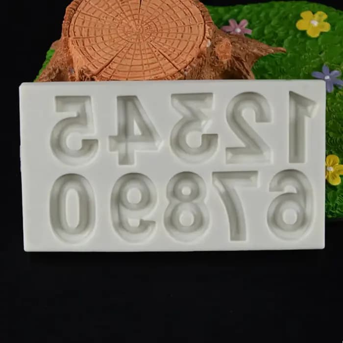 Ensemble de moules à bougies avec chiffres esthétiques, moule à Fondant en Silicone, décoration de gâteau, décoration artisanale du sucre, moule à chocolat, décoration de maison