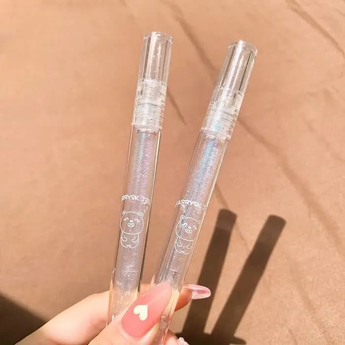 Bleu Fine diamant clair brillant à lèvres nacré séduisant