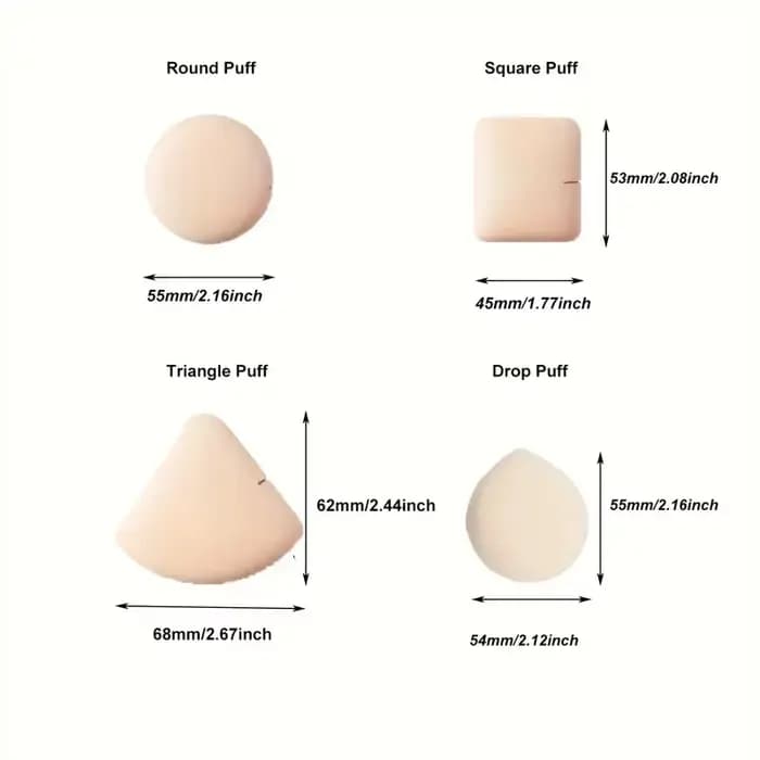 Bouffées de fond de teint en forme de goutte pour femme