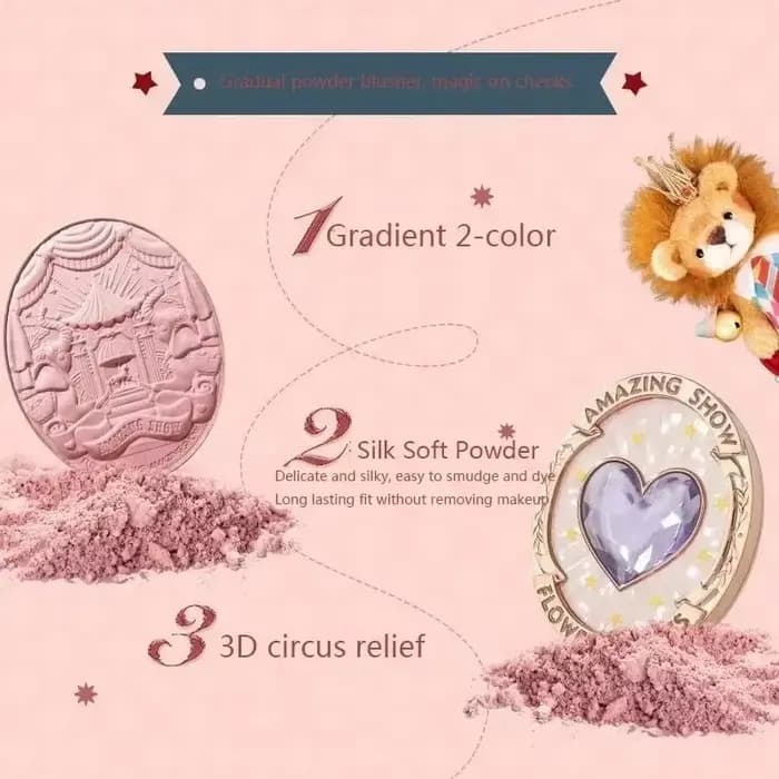 Fleur sait fraise Rococo série fard à joues en relief poudre Fine maquillage lisse longue durée