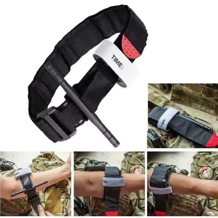 Ceinture d'urgence à pointe rouge, Kit de premiers secours pour l'exploration en plein air, garrot de survie, Application de Combat tactique