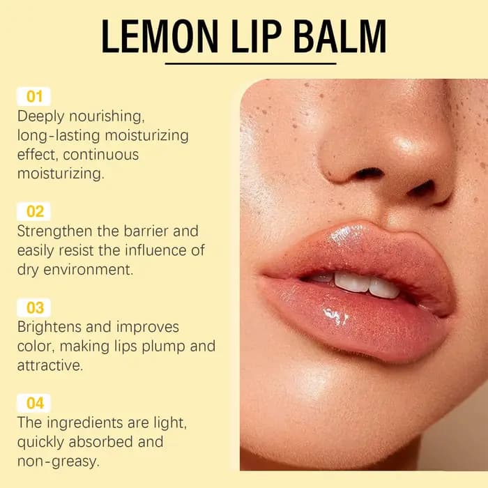 Baume à lèvres citron gingembre curcuma mélanine foncée enlever masque brillant huile exfoliant propre améliorer la