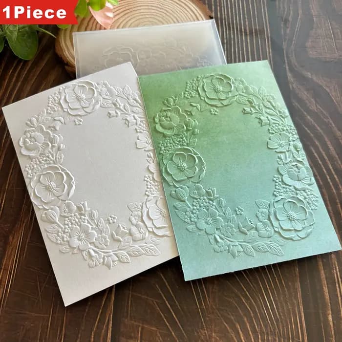 Beauté naturelle : la danse harmonieuse des fleurs et des feuilles "Dessin dossier en relief 3D - Convient pour la fabrication de cartes et de scrapbooking
