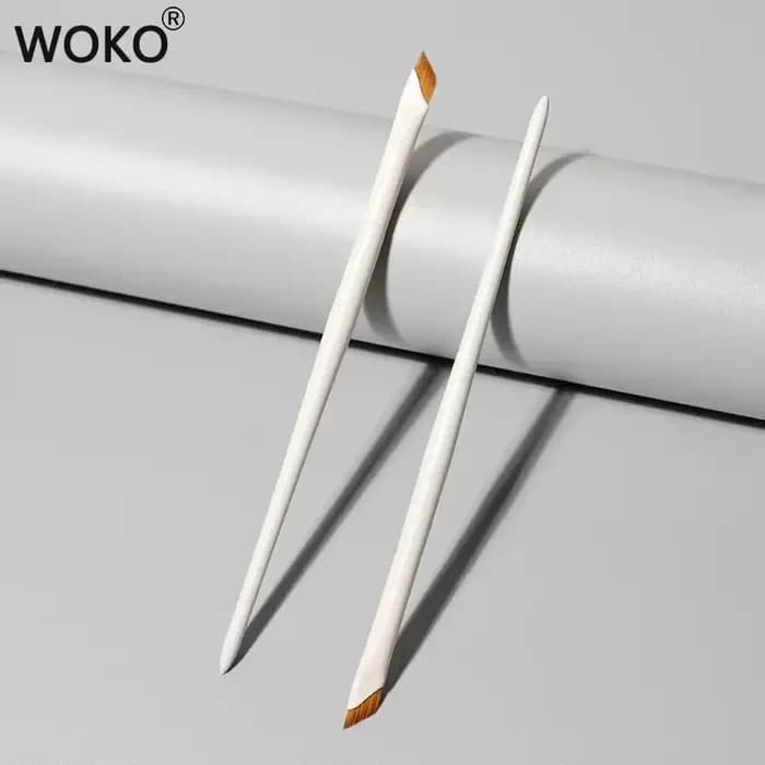 Pinceau Eyeliner Blade Amélioré Ultra Fin à Angle Plat, Pinceau Sourcils Précis pour le Maquillage Sous les Yeux, Pinceau de Détail Blanc