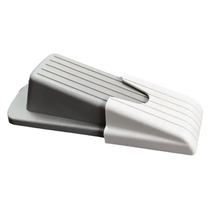 Cale de porte avec support adhésif, poignée antidérapante côtelée, butée de porte compacte pour chambre, salle de bain et bureau