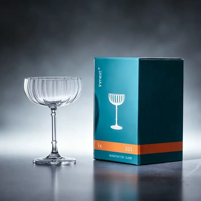 Verre à cocktail à pieds hauts rayé Inmeet, verre à champagne, tasse en verre à vin rouge, tasse de dégustation domestique de haute qualité