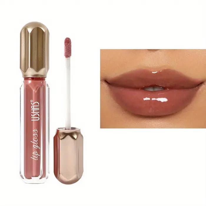 Miroir perle brillant à lèvres imperméable longue durée hydratant rouge