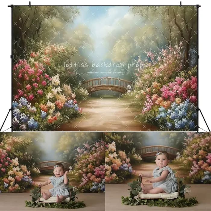 Papillon jardin gâteau Samsh décors enfants bébé photographie enfant Photocall printemps ballons floraux nœuds papillon Style arrière-plans