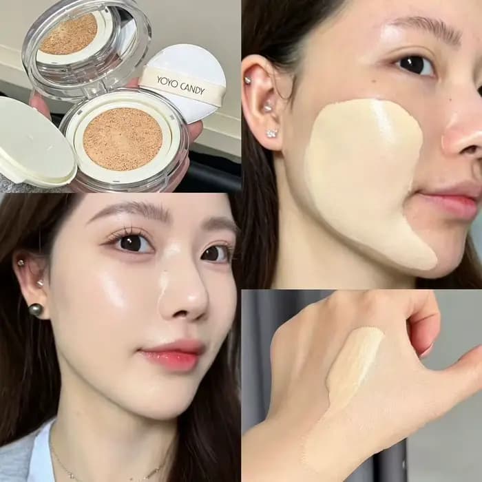 Yoyo Candy Soft Glow Nude Cushion Foundation Texture fine