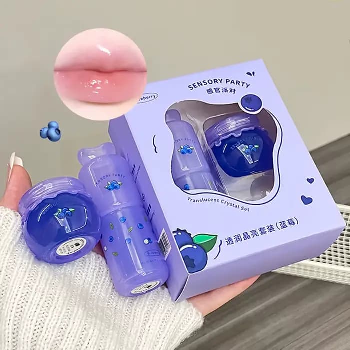 Coffret Baume et Huile Hydratants à la Fraise pour des Lèvres Douces et Apaisées – Soin