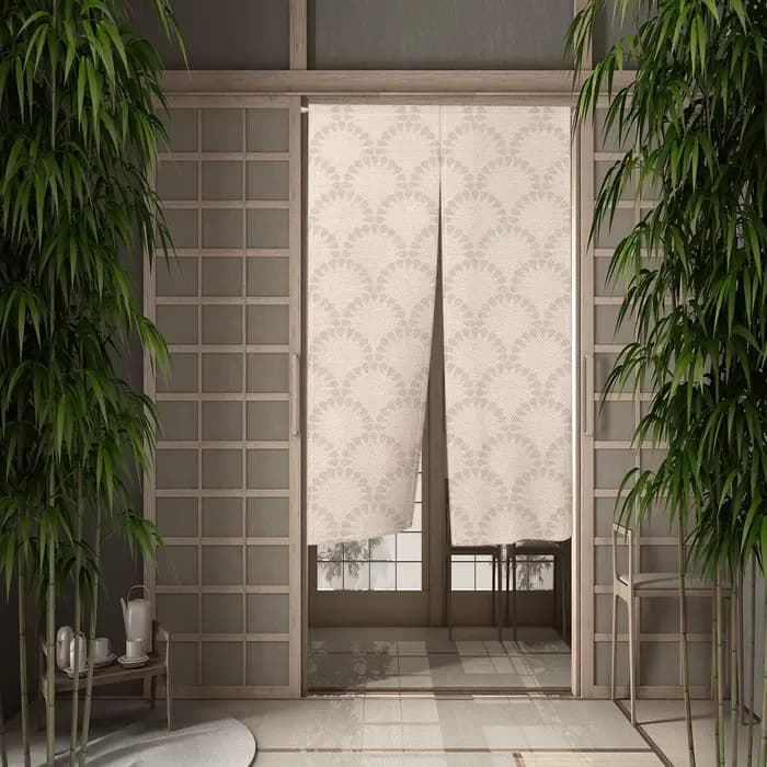 Rideau de porte imprimé japonais Oke Agawa Waves, rideau de porte Ukiyo-e, drapé de séparation de chambre et de cuisine, demi-rideaux d'entrée
