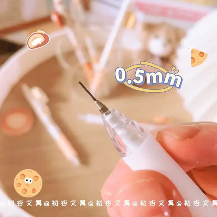 Kawaii biscuit 0.5mm crayons automatiques étudiants fournitures scolaires mignon papeterie crayon mécanique pour dessin crayons de croquis