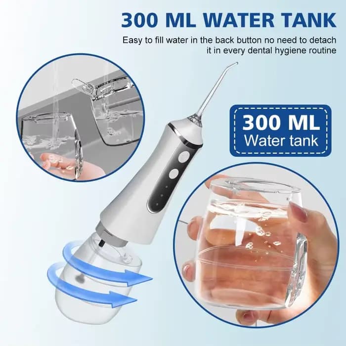 Irrigateur buccal, nettoyeur interdentaire électrique sans fil, pour dents, gencives, soins dentaires, 3 Modes, 5 buses de remplacement, Rechargeable par USB, S