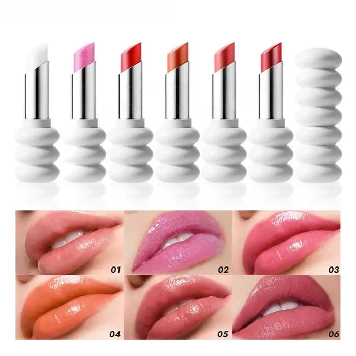 Rouge à lèvres léger et nourrissant, 6 couleurs fines, couleurs longue durée, facile à appliquer, hydratant pour les lèvres