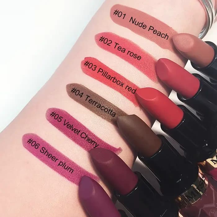 1 pièce Rouge à lèvres velours mat soyeux nude pêche