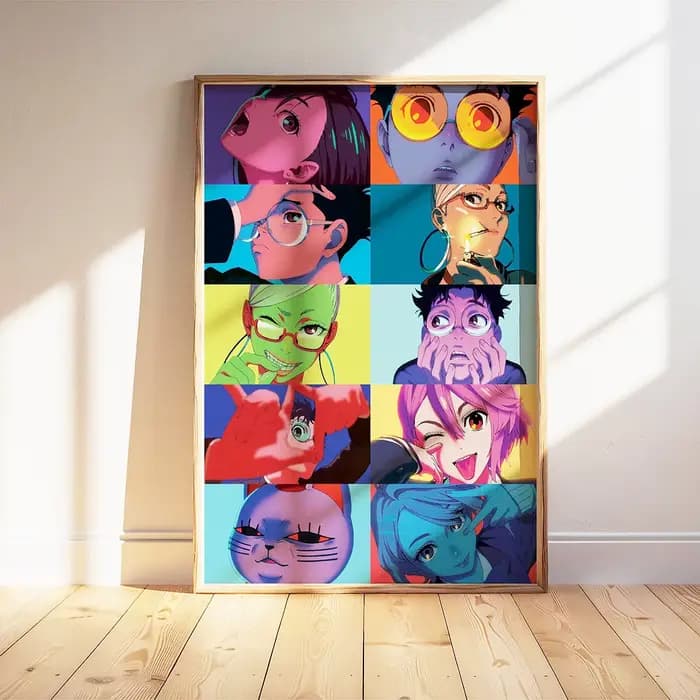 Affiche murale imprimée de personnages de dessin animé Dandadan, Collage esthétique néon, peinture sur toile, décoration de maison, affiche d'art pour Fans, cadeaux sans cadre