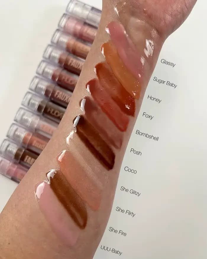 Nouveau Gloss à Lèvres Rare Multicolore Hydratant Brillant Pailleté Huile