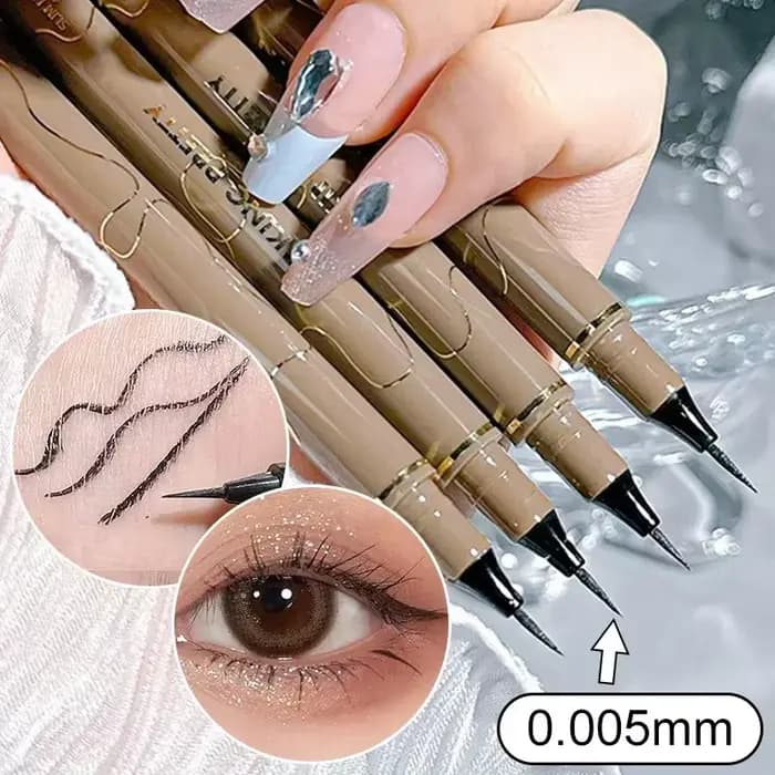 Stylo eye-liner ultra fin pour cils inférieurs, noir, marron, résistant à l'eau, durable, lisse, vers à soie, outils de maquillage pour les yeux